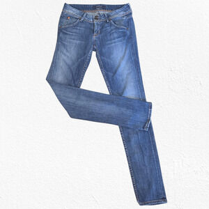 Hudson Medium Low Rise Flap Pocket USA Made 2010s Collin Skinny Jeans Size 26